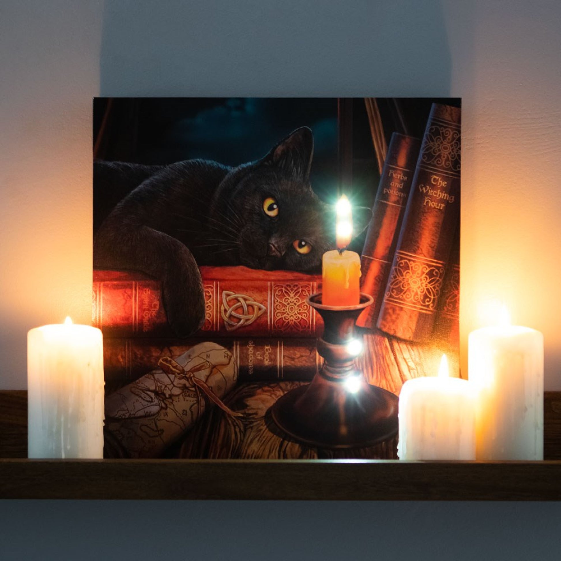 Candle Holder And Books Diamond Painting 