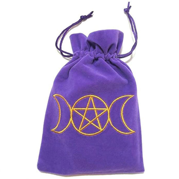 Purple Triple Moon Goddess Drawstring Pouch – Realm of the Witch